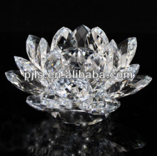 Clear glass crystal lotus K9 crystal Lotus Holder wedding giveaways candle