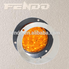 4Inch Universal Waterproof LED Truck Amber Round Indicator Turn Lamp Rear Lighting