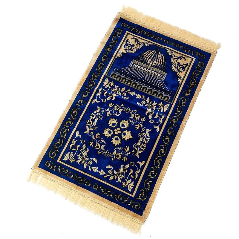 Cheap Wholesale Factory Islamic Gift Travel Muslim Portable Prayer Carpet Rug Pocket Mat Islamic Prayer Carpet