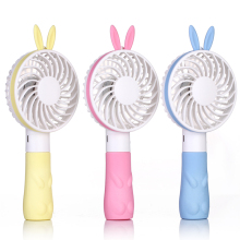 Cute rabbit cartoon fan pink colorful mini