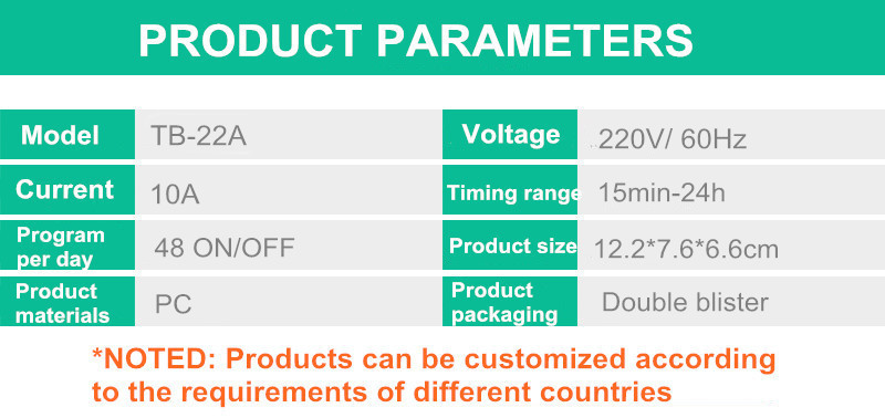 Brazil 24 Hours Programmable Manual Mechanical Timer Plug Sockets Switches for Home Appliance 220V/10A