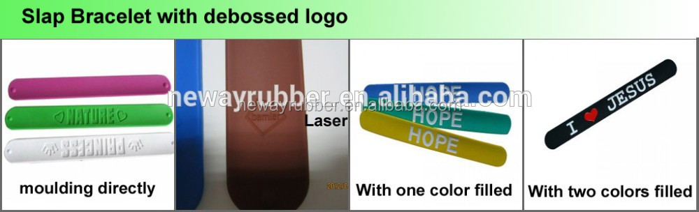 Personalized Silicone Slap Band Wide Slap Bracelet Slap & Snap Bracelets Bracelets, Bangles Silicone+steel Plate OEM 500pcs