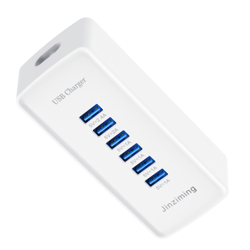 6 port USB Phone Charger Travel Charging Station