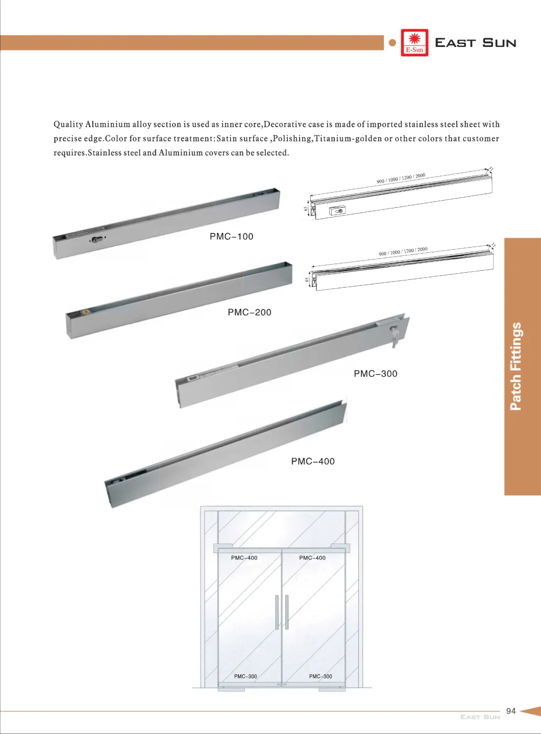 High Quality Aluminium Alloy Patch Fitting (PMC-100)