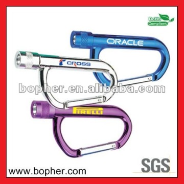 custom novelty carabiner led keychain