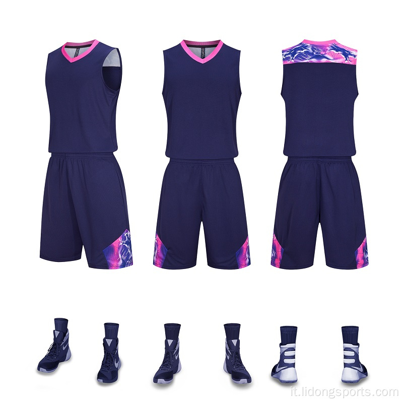 Design uniforme da basket semplice set di maglie da basket