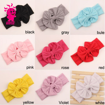 Hot sale baby solid color headbands,baby girls hairband with bow