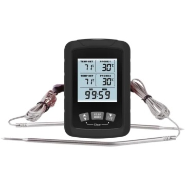 Grote LCD-vleesthermometer met timer voor oven