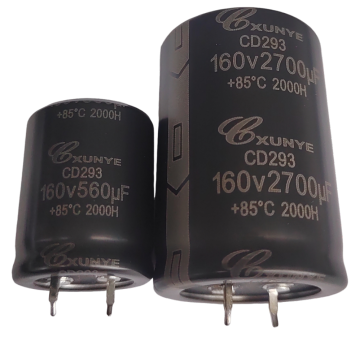 Wide voltage medium voltage horn type electrolytic capacitor