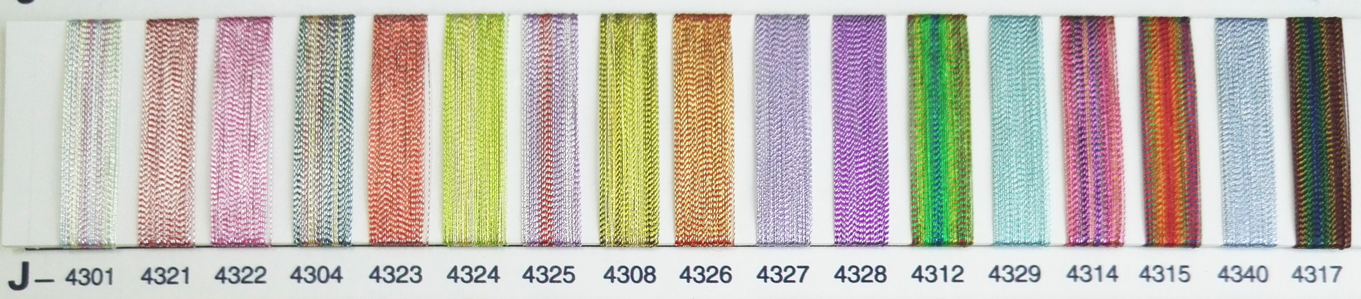 J type Fashion mix colors Click to view the color card blended polyester 23% metallic yarn