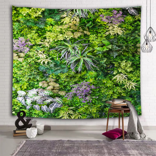 Green Plants Wall Tapestry Leaves Forest Nature Tapestry Wall Hanging for Livingroom Bedroom Dorm Home Decor