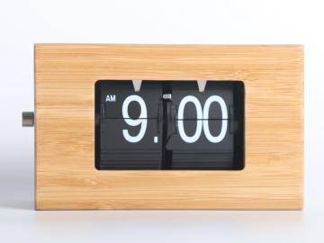 Rectangular Small Size Bamboo Flip Clock