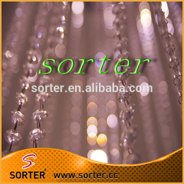 iridescent crystal beaded door curtain chain