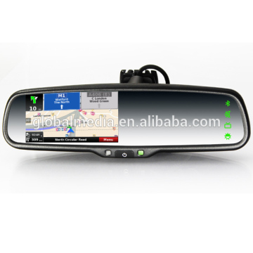 GPS Navigation Rearview Mirror touch screen with IGO MAP for north America, south america, europe