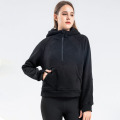 Pullover con cappuccio equestre invernali di pile