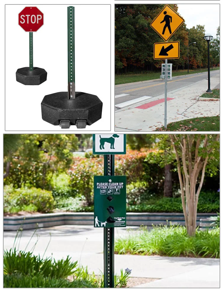 Perforated Steel Power Coated U Channel Sign Post with Superior Resistance to Wind