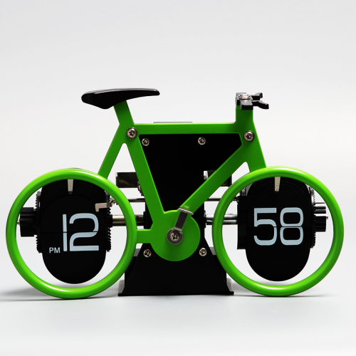 Mini-bicicleta colorida mesa flip relógio