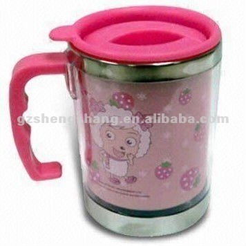 450ml coffee mugs wholesale, insulated travel mug, heat transfer mug with SGS/LFGB