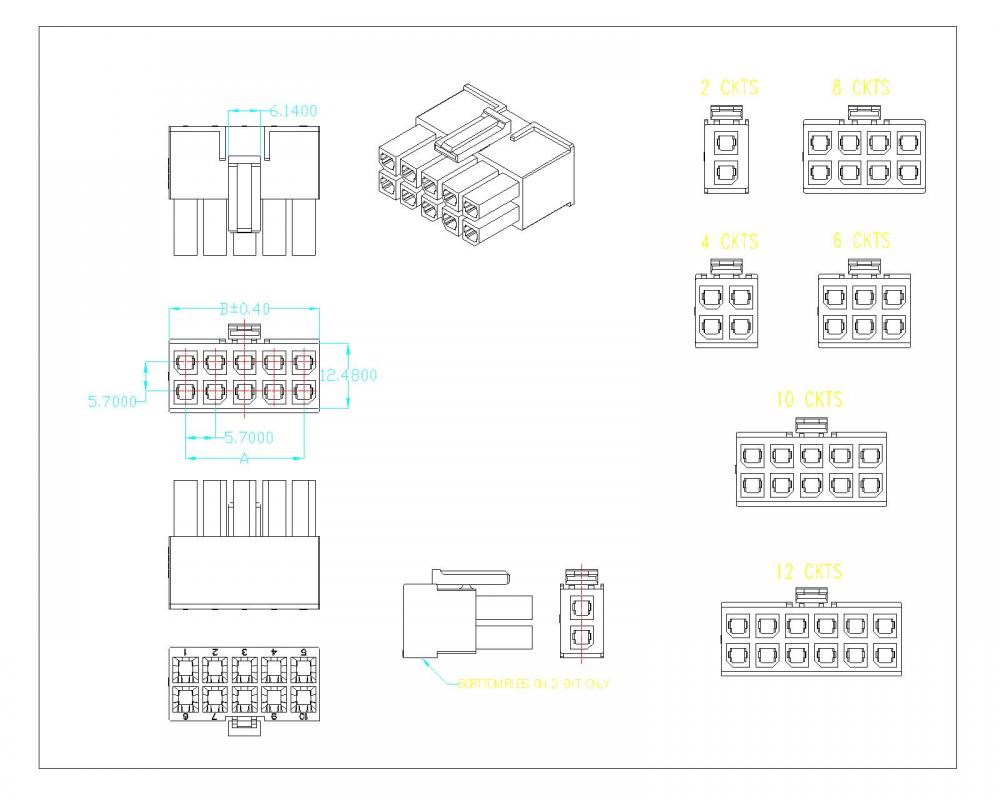 5.70mm pitch Male Housing Connector series