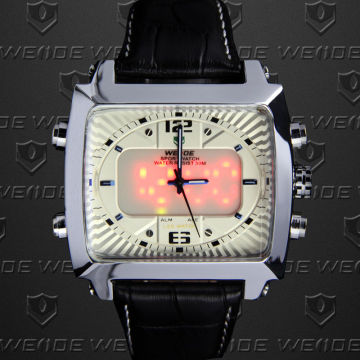 Weide Soldier Dual Time Wrist Watches 30m Waterproof ，outdoor Sport Watches