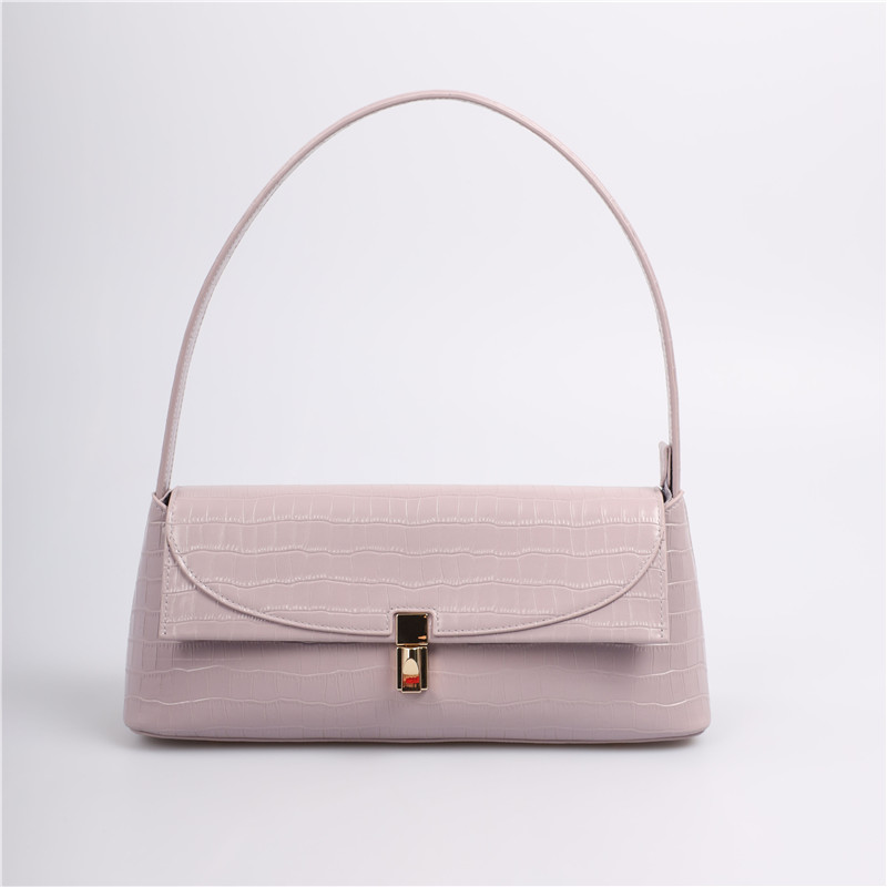 Light purple shoulder bag for shopping