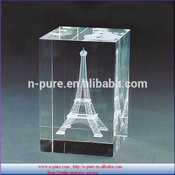 3d laser engrave crystal block