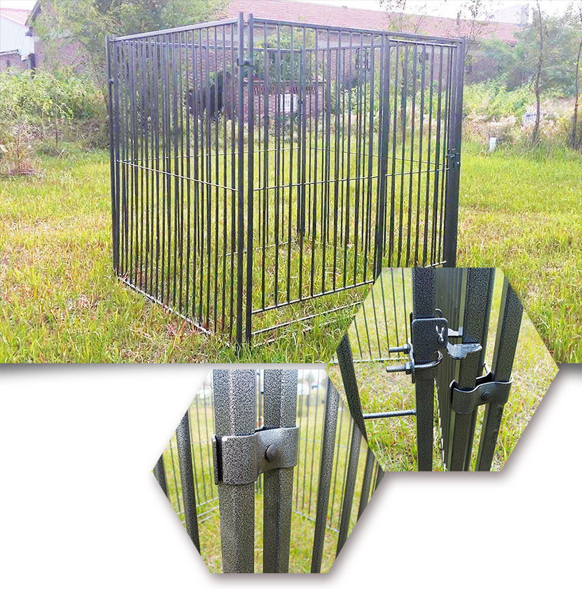perrera grande de metal metal large dog kennel