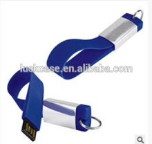 Colorful Custom Logo Silicone Wristband USB with Keyring