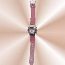 Quartz Watch with Pink Band and Face