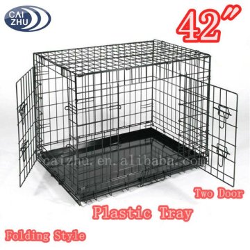 42" Double Door Wire Large Dog Crates