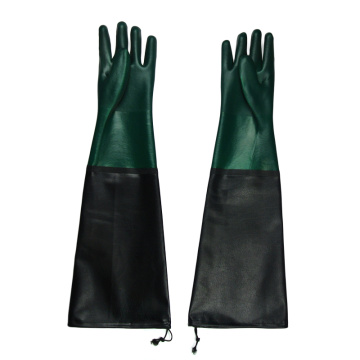 PVC Dipped glove reinforced cuffwith rain coated material