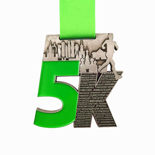 Medalla de maratón de metal popular de 5k personalizado personalizado