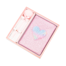 Jinghao Brand Plush Love Heart Notebook Pen Set