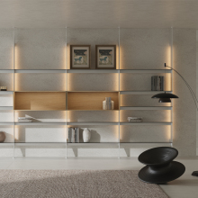 Floor-to-Ceiling Aluminum Column Shelf Wall System