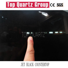 Jet black quartz stone countertop