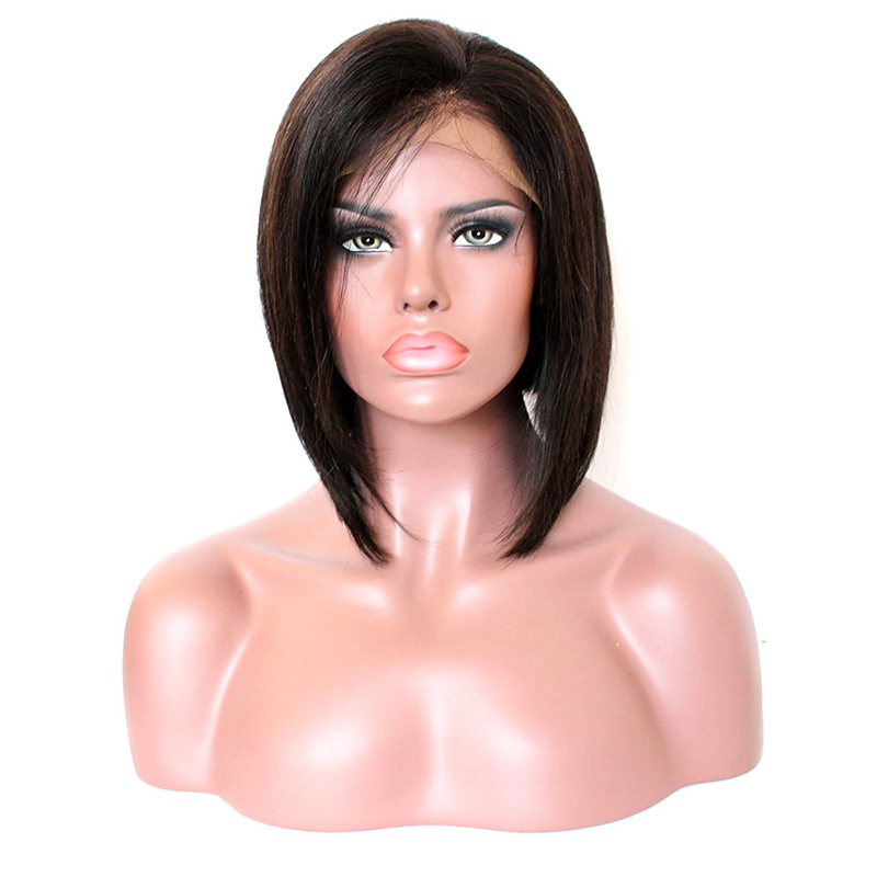 4*4 lace raw hair bob wig, straight human hair wigs wholesale,  lace front indian hair bob wig