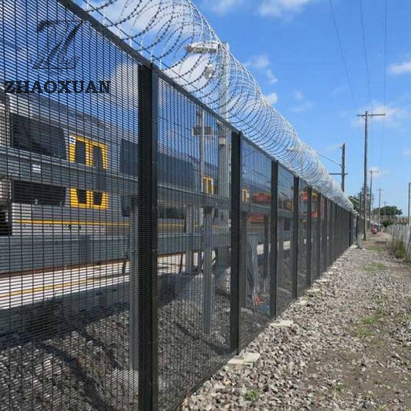 358 high security fence with razor barbed wire