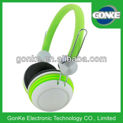 Wired audio stereo headphones, promotional over head headsets long wired headphones