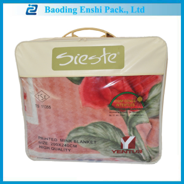 Home textile PVC bag/ PVC zipper blanket bag/pvc packaging bag