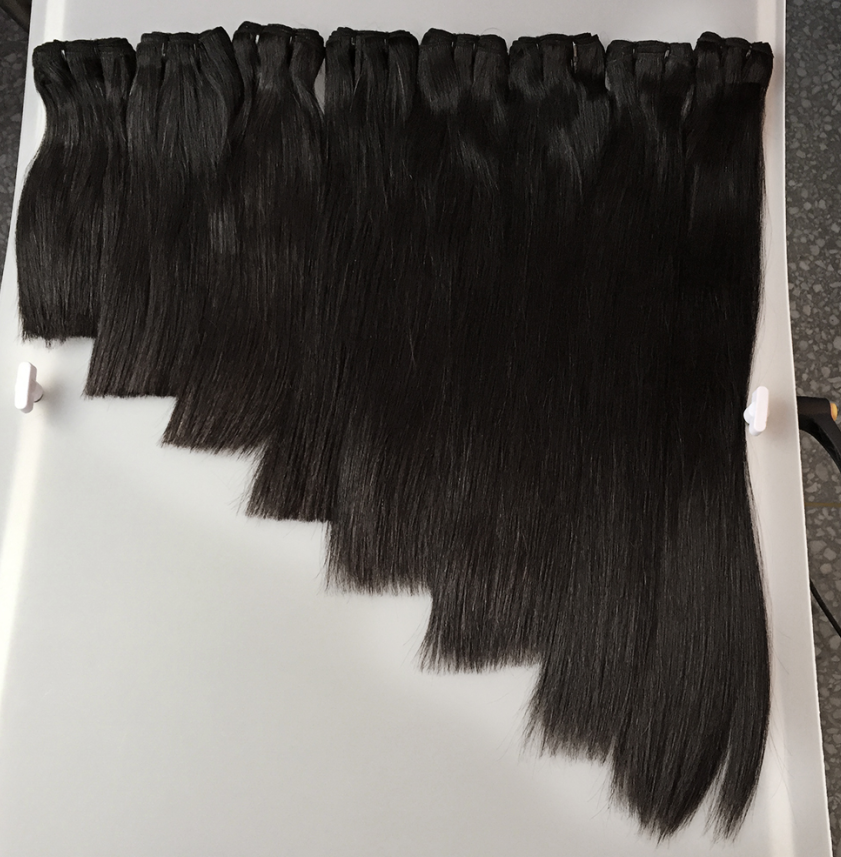 Wholesale Silky Straight Wave Aligned Cuticle Double Drawn Weft Top Virgin Brazilian human Hair