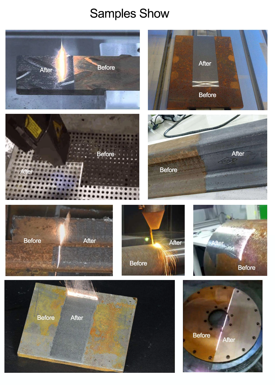 Fiber Laser Metal Rust Cleaner Laser Cleaning Machine 1000W 500W 200W 100W