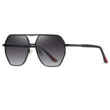Double Bridge Sunglasses Fashion Men's Metal Double Bridge Sunglasses Supplier