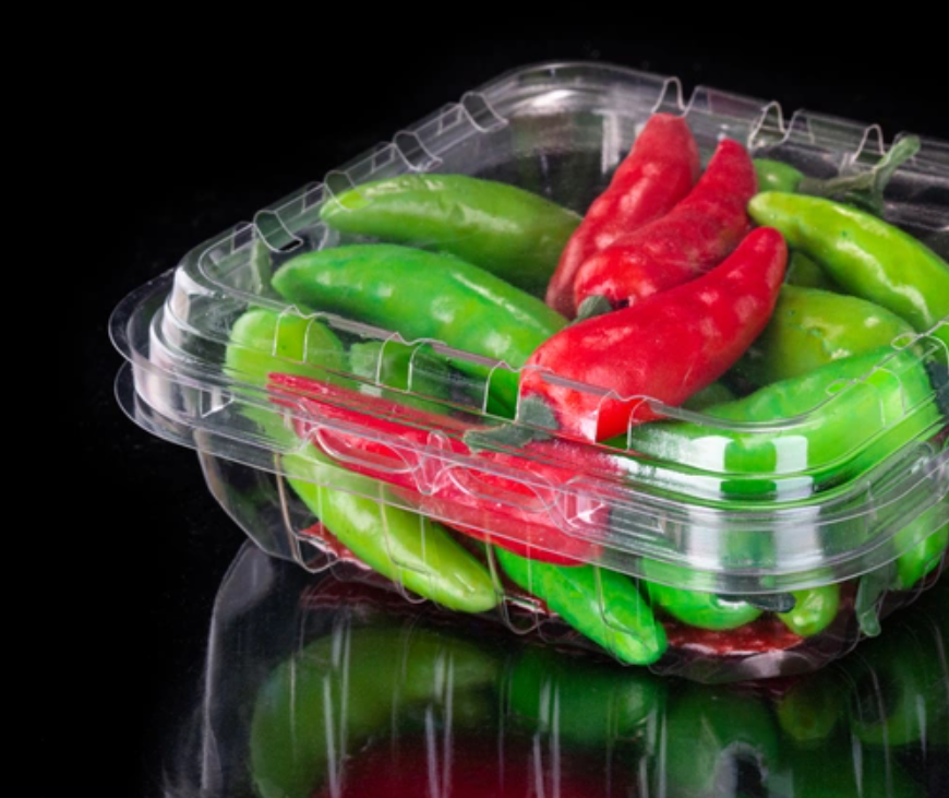 Boîte en plastique d'emballage de légumes frais