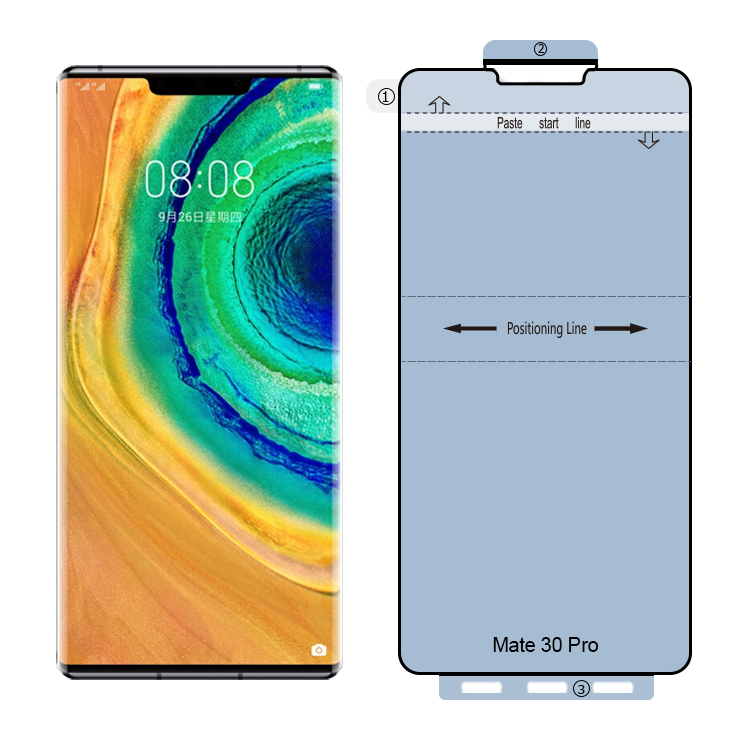 Защитная пленка для экрана Huawei Mate 30Pro Privacy Screen Protector For Huawei Mate 30Pro
