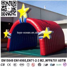 inflatable helmet Football Tunnel,outdoor promotional inflatable star tunnel