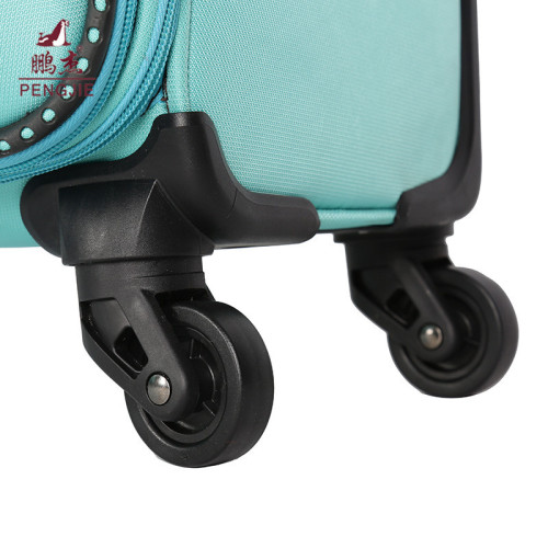Simple style zipper pocket spinner wheels trolley luggage