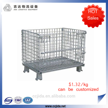 Steel storage wire mesh container