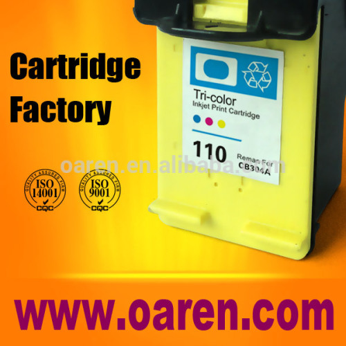 refillable ink cartridge for hp 110 tri-color CB304AN printer cartridge