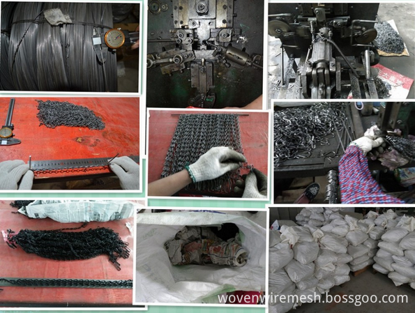 production process of chain link screen