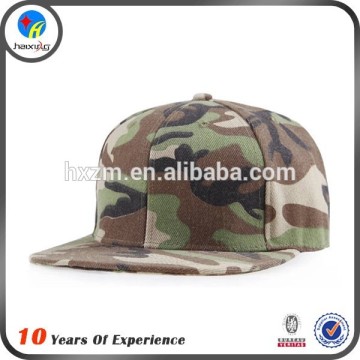 100% acylic plain camo snapback cap